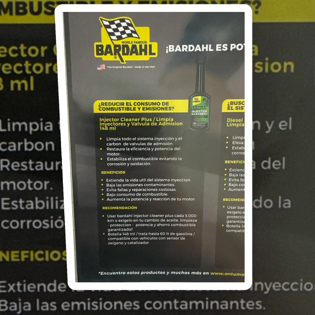 Limpia Inyector Clear Bardahl Concentrado Bencina 148 Ml